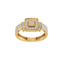 Radiant Gleam: 10K Gold Fashion Ring