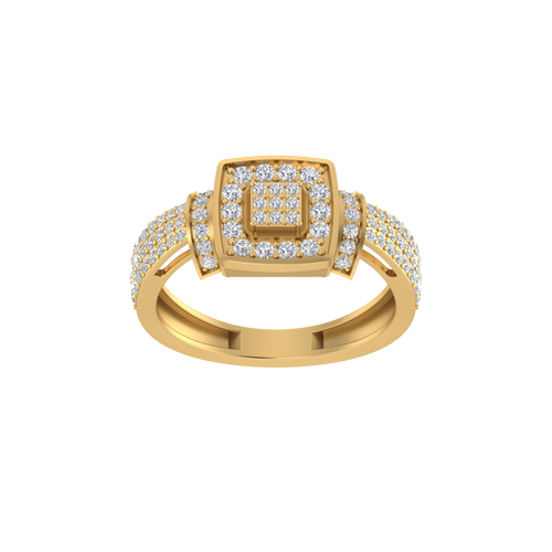 Radiant Gleam: 10K Gold Fashion Ring