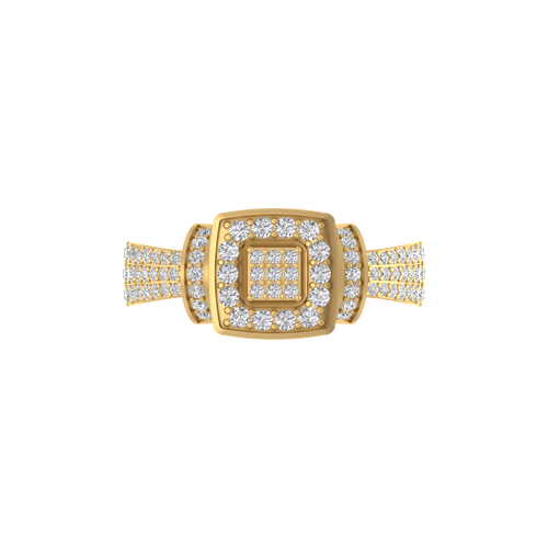 Radiant Gleam: 10K Gold Fashion Ring