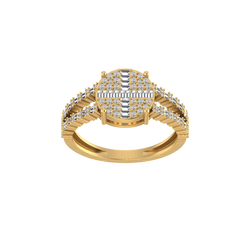 Golden Glamour:  14K Gold Fashion Ring