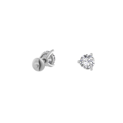 Brilliant Essence: 14K 3-Prong Moissanite Stud Earrings for Timeless Sparkle