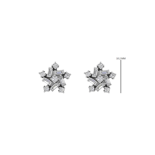 Luminescent Stars 14K Gold Star Shape Ensemble Earring