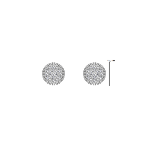 Dazzling Round Gold & Diamond Screwback Earrings