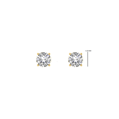 Golden Glamour 14K Stud Earrings