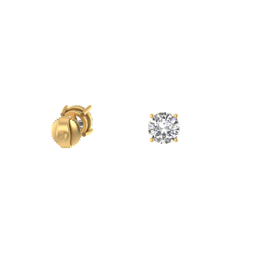 Golden Glamour 14K Stud Earrings