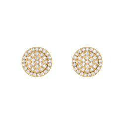 Golden Glow 14K Gold Round Stud Earrings