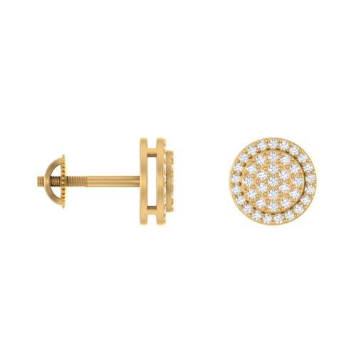 Golden Glow 14K Gold Round Stud Earrings