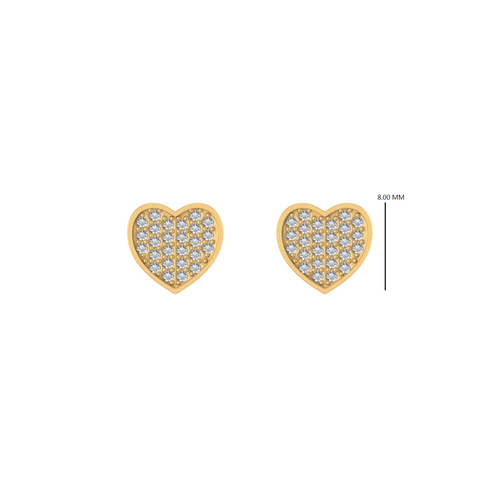 Luxe Love: Stylish 14K Gold Heart-Shaped Earrings for Modern Romance