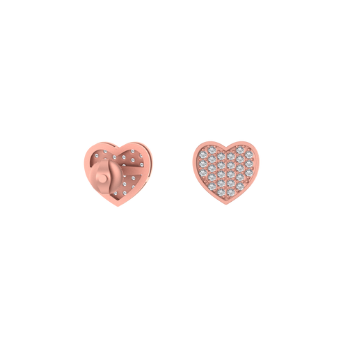 Luxe Love: Stylish 14K Gold Heart-Shaped Earrings for Modern Romance