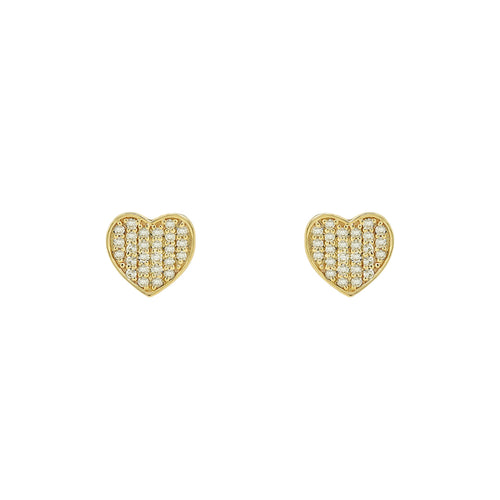 Luxe Love: Stylish 14K Gold Heart-Shaped Earrings for Modern Romance