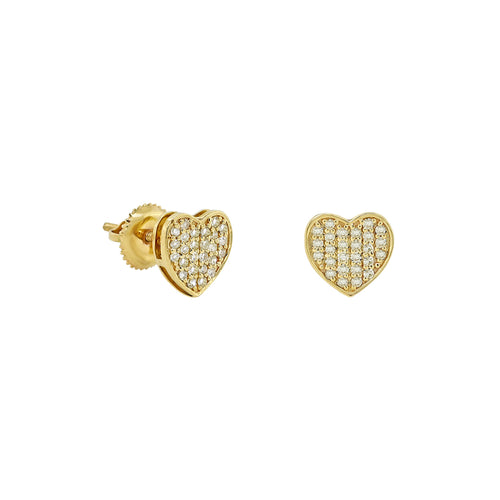 Luxe Love: Stylish 14K Gold Heart-Shaped Earrings for Modern Romance