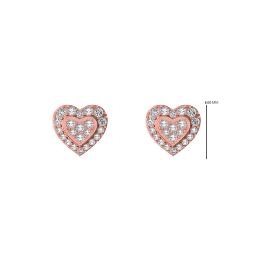 Eternal love Heart Shaped Screwback Earring