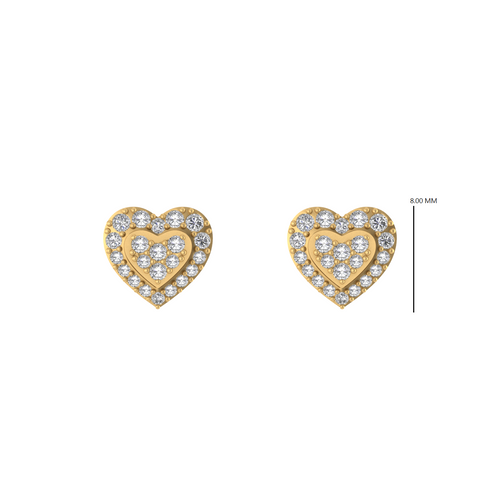 Eternal love Heart Shaped Screwback Earring