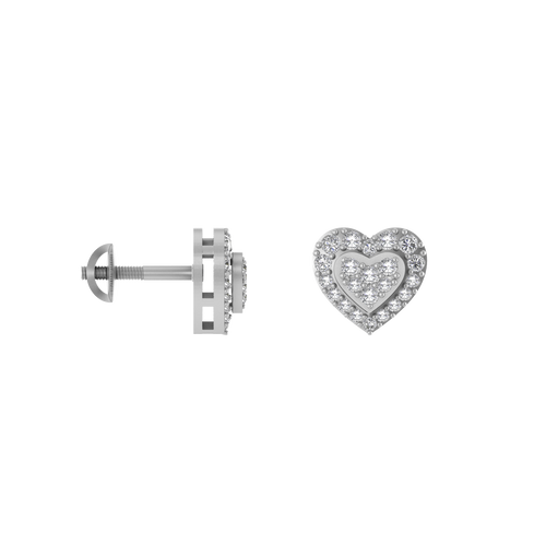 Eternal love Heart Shaped Screwback Earring