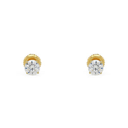 Golden Glamour 14K Stud Earrings