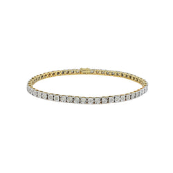 Luminous Linkage: 10K Gold Tennis Linkage Bracelet