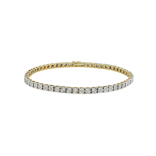 Luminous Linkage: 10K Gold Tennis Linkage Bracelet