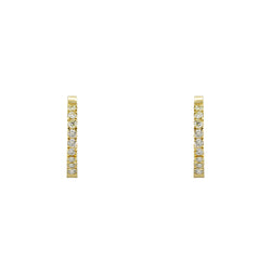 Golden Globules  14K Gold Round Hoop Brilliance Earring