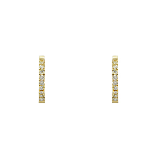 Golden Globules  14K Gold Round Hoop Brilliance Earring