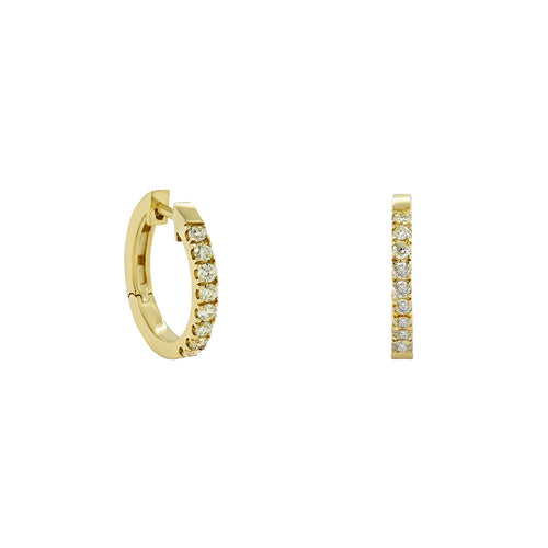 Golden Globules  14K Gold Round Hoop Brilliance Earring