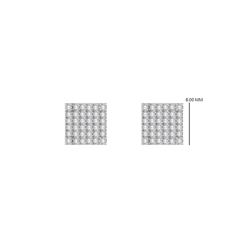 Classic square 8 mm Studs