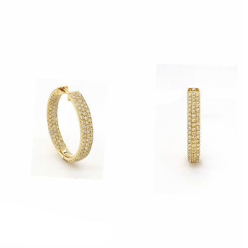 Golden Gleam Stunning 14K Gold Hoop Earrings for a Dazzling Look