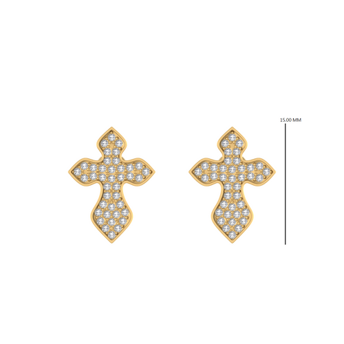 Serenity Crossroads Gold Stud Resonance Earring