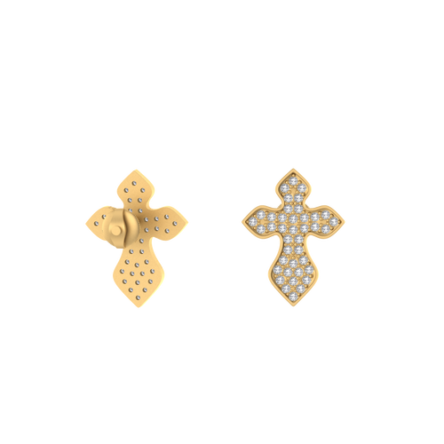 Serenity Crossroads Gold Stud Resonance Earring