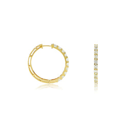 Radiant Rings 14K Gold Hoop Earrings