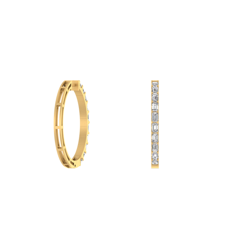 Radiant Rings 14K Gold Hoop Earrings