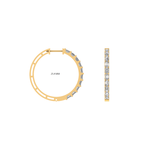 Radiant Rings 14K Gold Hoop Earrings