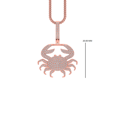 Astral Embrace: Dive into Tranquility with our 14K Cancer Zodiac Charm Pendant