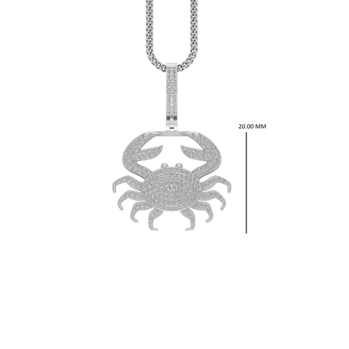 Astral Embrace: Dive into Tranquility with our 14K Cancer Zodiac Charm Pendant