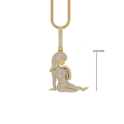 Virgo's Essence in Gold: 14K Zodiac Pendant for the Discerning Soul