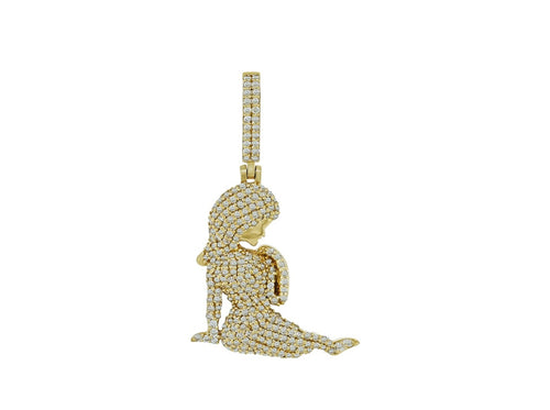 Virgo's Essence in Gold: 14K Zodiac Pendant for the Discerning Soul