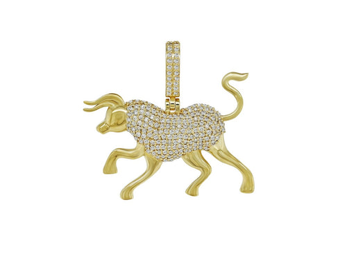 Golden Bull: Taurus 14K Pendant