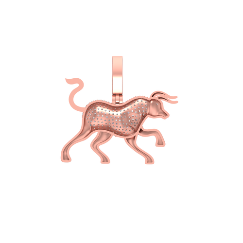 Golden Bull: Taurus 14K Pendant