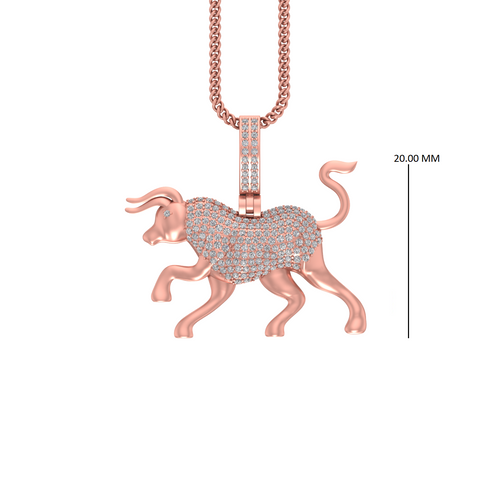 Golden Bull: Taurus 14K Pendant