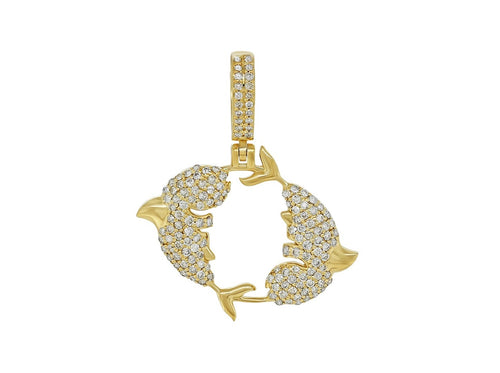 Dive into Destiny: Motivated Pisces 14k Diamond Elegance