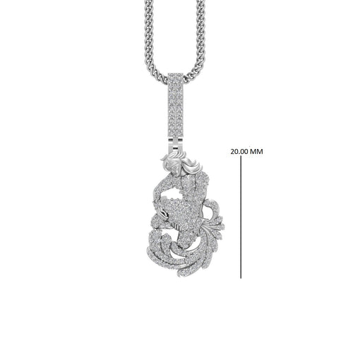 Zodiac Aquafire: Aquarius in 14k Diamond Brilliance