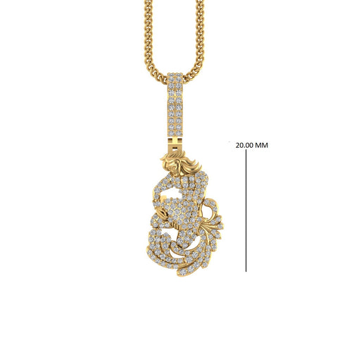 Zodiac Aquafire: Aquarius in 14k Diamond Brilliance