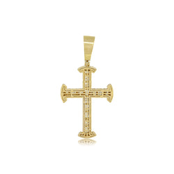 Divine Glow: 10K Gold Cross Pendant