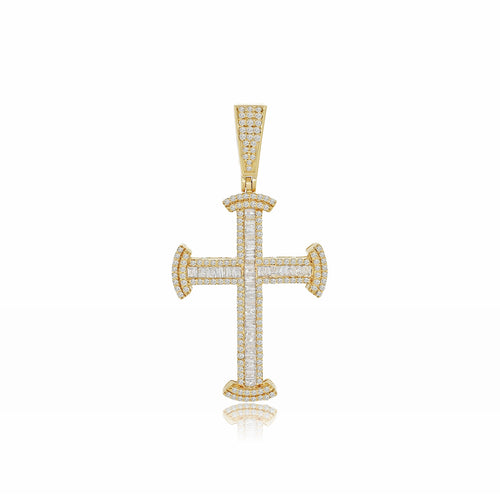 Divine Glow: 10K Gold Cross Pendant