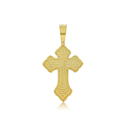 Heavenly Halo: 14K Gold Cross Pendant