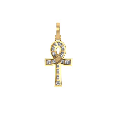 Heavenly Horizon: 14K Gold Cross Pendant