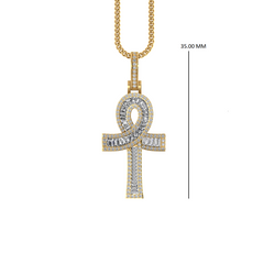 Heavenly Horizon: 14K Gold Cross Pendant