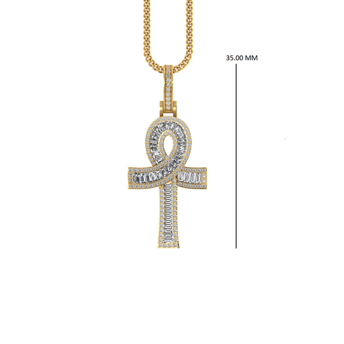 Heavenly Horizon: 14K Gold Cross Pendant