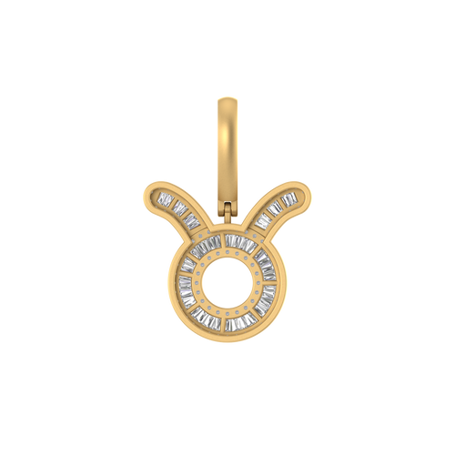 Heavenly Horns: 10K Gold Taurus Astro Pendant