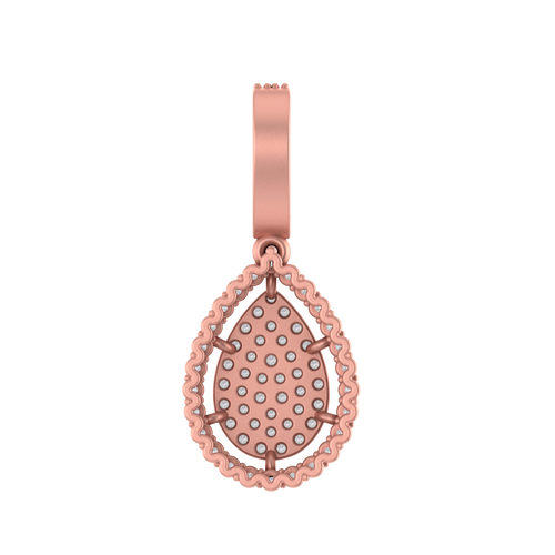 Pearlescent Radiance: 14K Gold Pear-Shaped Pendant