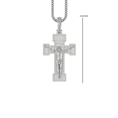 Heavenly Reflections: 14K Gold Jesus Cross Pendant